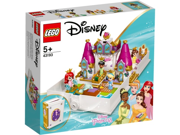LEGO® 43193 Disney Märchenbuch Abenteuer mit Arielle, Belle, Cinderella und Tiana
