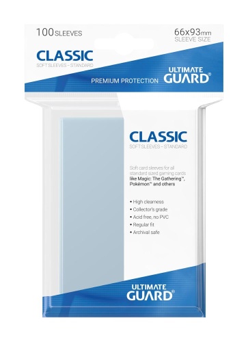 Ultimate Guard Classic Soft Sleeves Standardgr&ouml;&szlig;e Transparent 100 St&uuml;ck
