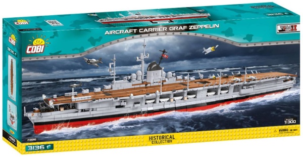 COBI 4826 HC WWII Graf Zeppelin Flugzeugträger 3130 Teile Bausatz