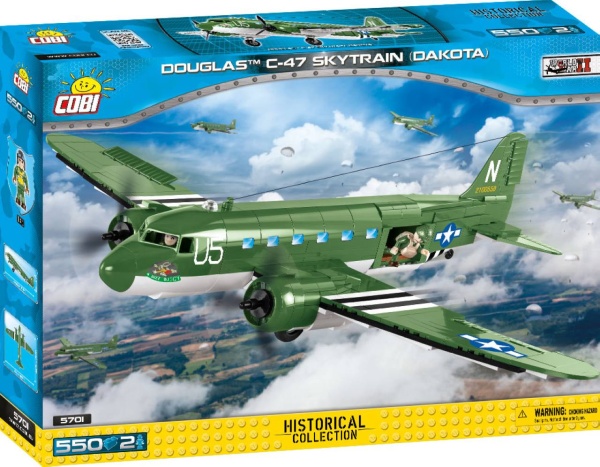 COBI 5701 HC WWII Douglas C-47 Skytrain (Dakota) D-Day Edition 550 Teile Bausatz