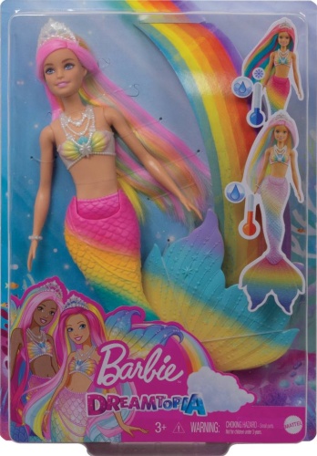 Mattel GTF89 Barbie Dreamtopia Regenbogenzauber Meerjungfrau mit Farbwechsel