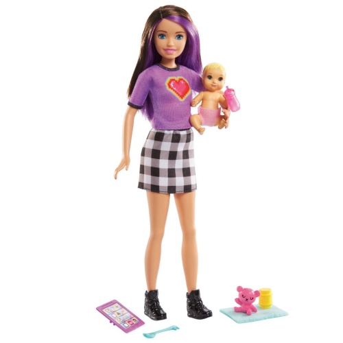 Mattel GRP11 Barbie Skipper Babysitters Skipper &amp; Baby Puppe und Zubeh&ouml;r