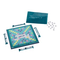Mattel CJT13 Scrabble Kompakt - Spielbrett mit Gitter