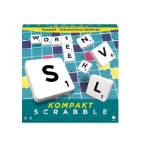 Mattel CJT13 Scrabble Kompakt - Spielbrett mit Gitter