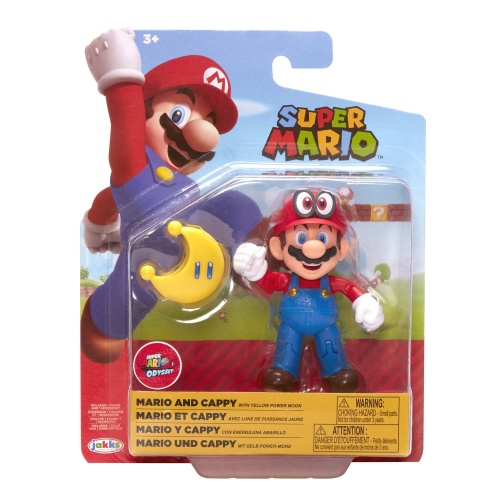 Super Mario Figur Mario und Cappy mit gelben Power-Mond 10 cm Wave 24