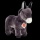 Teddy Hermann 90256 Esel stehend 25 cm