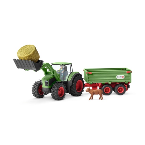 Schleich 42379 Farm World Traktor mit Anhänger