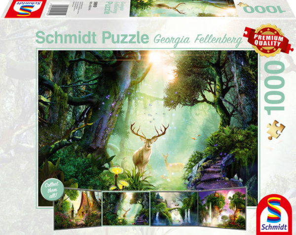 Schmidt 59910 Georgia Fellenberg Rehe im Wald 1000 Teile Puzzle