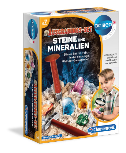 Clementoni 69940 Ausgrabungsset Steine & Mineralien - Galileo Experimente