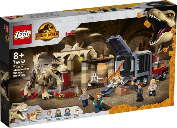 LEGO® 76948 Jurassic World T. Rex & Atrociraptor: Dinosaurier-Ausbruch