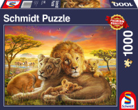 Schmidt 58987 Kuschelnde L&ouml;wenfamilie 1000 Teile Puzzle