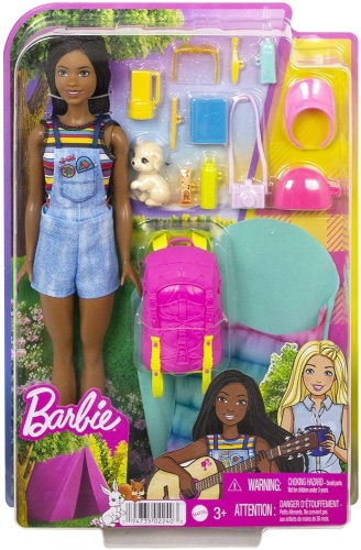 Barbie HDF74 "It takes two! Camping" Spielset mit Brooklyn Puppe, Hündchen und Accessoires