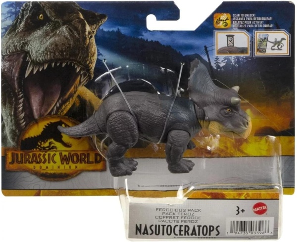 Mattel HDX18 Jurassic World Ferocious Pack Dino Nasutoceratops