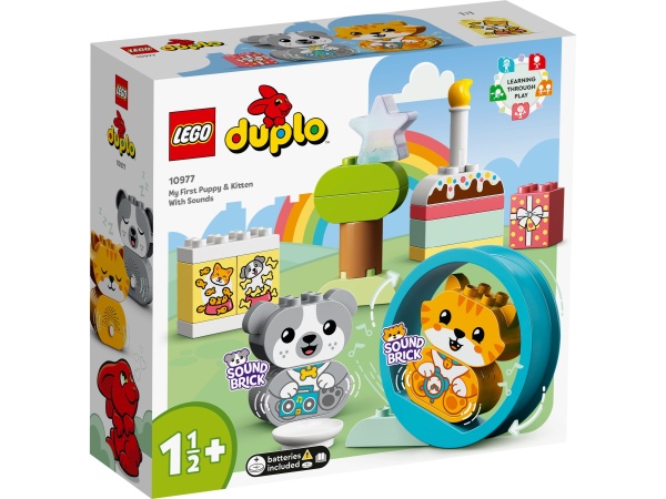 LEGO® 10977 DUPLO® Mein erstes Hündchen & Kätzchen - mit Ton