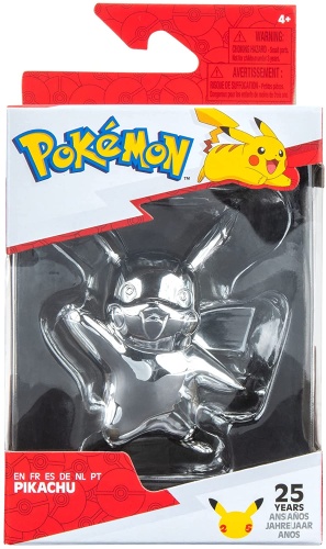 Pokémon Battle Figur 25 Jahre Pikachu silber 7 cm