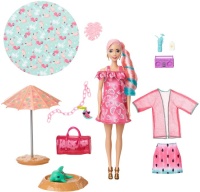 Mattel GTN19 - Barbie Color Reveal, Puppe mit 25 &Uuml;berraschungen, Schaumspa&szlig; Wassermelone