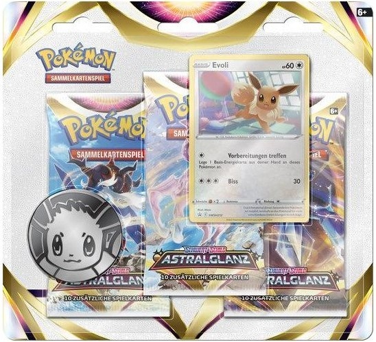 Pokémon Schwert & Schild 10 Evoli 3er-Pack Blister DE