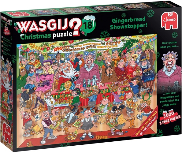 Jumbo 25017 Wasgij Christmas 18 Gingerbread Showstopper 2x1000 Teile Puzzle