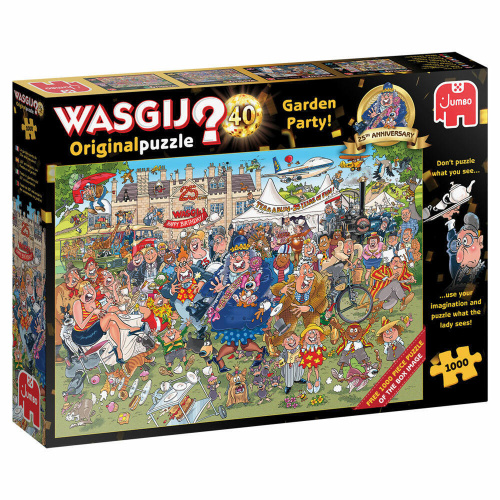 Jumbo 25019 Wasgij Original 40 Garten Party 25 Jahre Jubiläumsedition 2x1000 Teile Puzzle