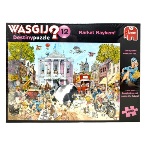 Jumbo 82050 Wasgij Destiny Puzzle - Chaos auf dem Markt Nr. 12 - 1000 Teile Puzzle